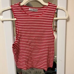 Zara Striped Red and White Tank Top